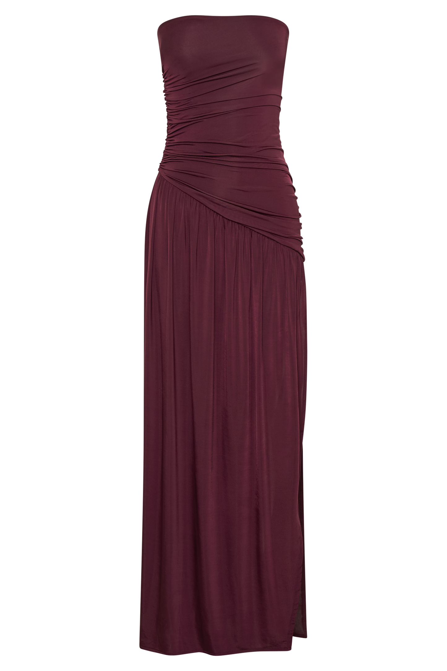 Midnight Muse Strapless Slit Gown