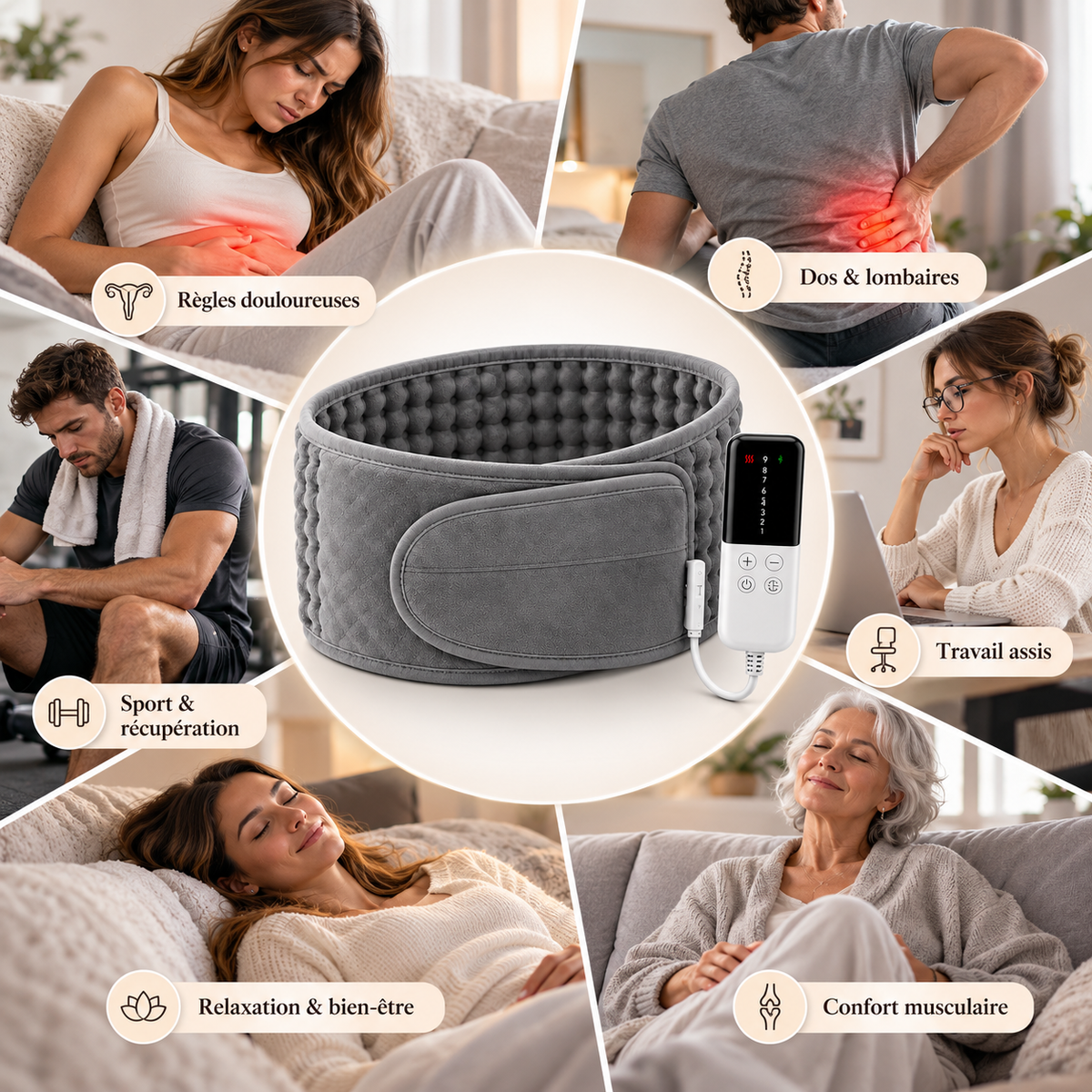 Ceinture Chauffante CALEA - Multizone