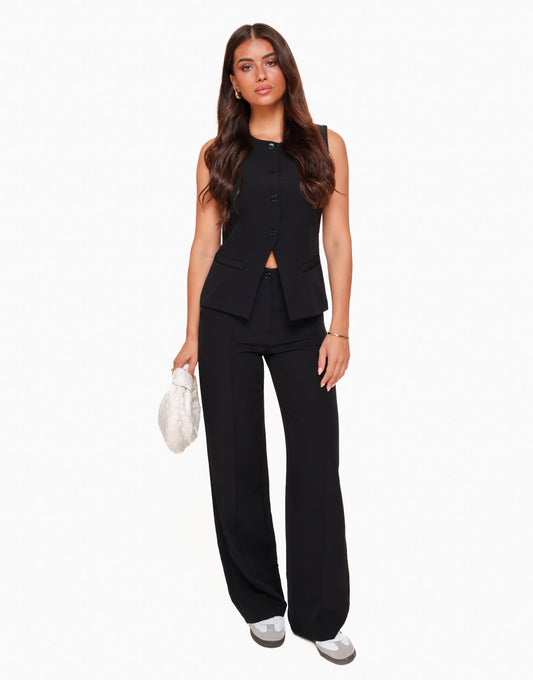 High-Button Vest