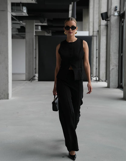 High-Button Vest