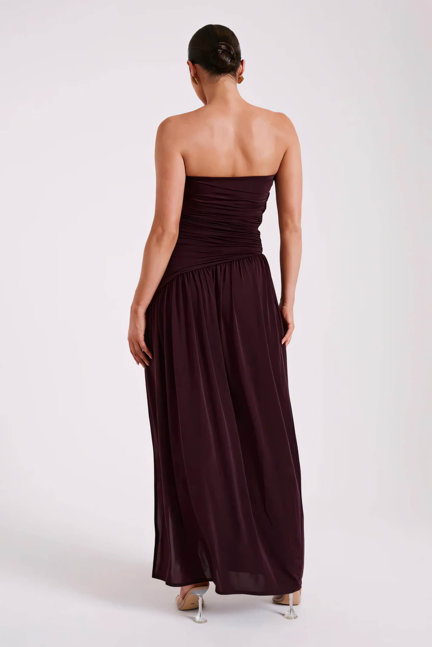 Midnight Muse Strapless Slit Gown